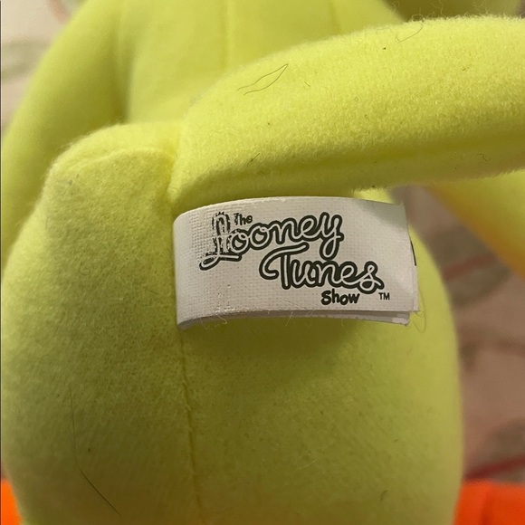 Loony Tunes Show Large Tweety Bird Vibrant Plush Bird Toy Lime Green and Orange - Picture 2 of 10